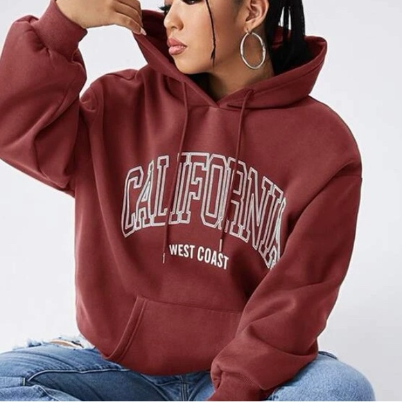 SHEIN Sweaters - Letter Graphic Kangaroo Pocket Drawstring Hoodie
